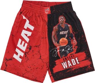 Mitchell & Ness NBA Burst Basketbalshorts Dwyane Wade - Heren - Fitness - Rood - XL - Polyester - Fitness