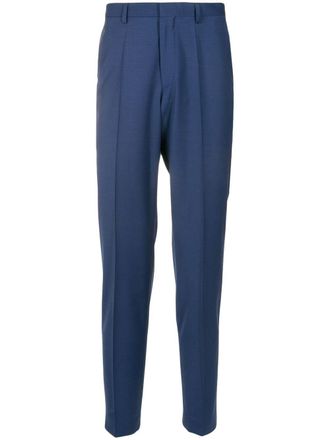 HUGO BOSS straight-leg tailored trousers - men - Virgin Wool/Polyester/Spandex/Elastane - 46 - Blue