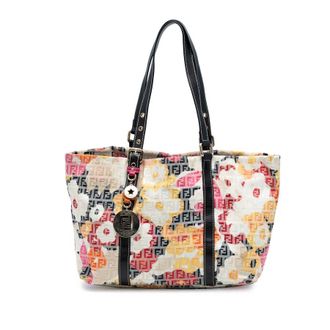 Fendi Pre-owned Fendi Zucchino Canvas Floral Superstar Tote Ladies 8BH215 HQG 128 2550