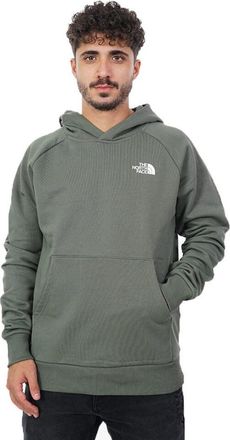 The North Face heren Reglan Red Box Hoodie in Bleached Thyme