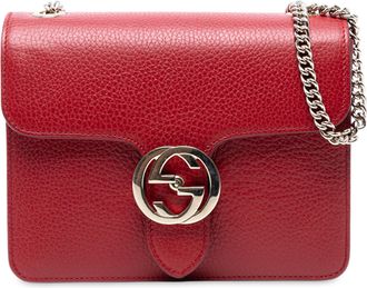 Gucci Tweedehands Klein Dollar Kalfsleder Interlocking G Schoudertas