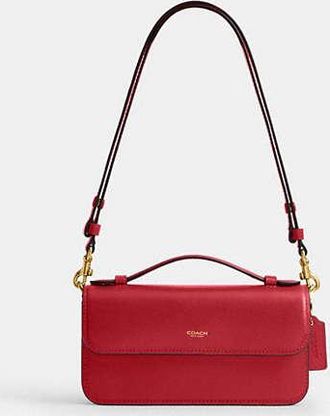 Coach Womens New York Elora Top Handle Crossbody Bag in Red | Leather