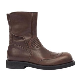 Maison Margiela Stivali Moto in Pelle - - Shoes - Donna - Marrone - 36 EU