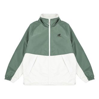 New Balance Sports Warm Reversible Jacket Asia Sizing White Green 6DC39703-IV