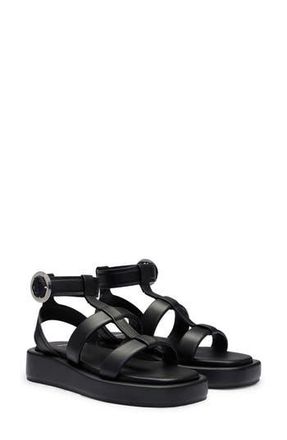 BOSS Scarlet Platform Fisherman Sandal in Black at Nordstrom Rack, Size 8