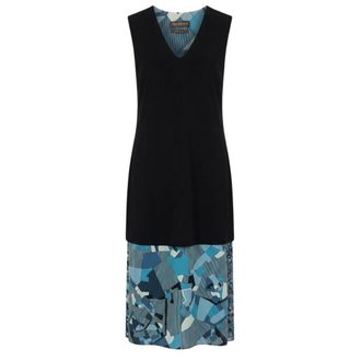 Trussardi Mouwloze Gelaagde Jurk - Dames - Jurken - Blauw - Maat: S