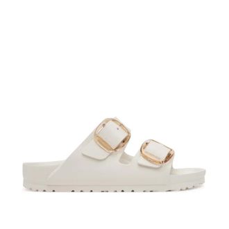 Birkenstock Sliders, female, Beige, Size: 11 US Arizona Big Buckle Narrow Fit