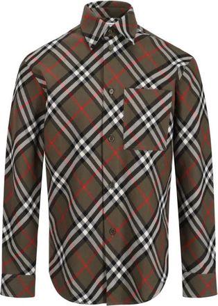 Burberry Klassieke Geruite Print Overhemd - Heren - Casual Overhemden - Veelkleurig - M - Katoen - Overhemden