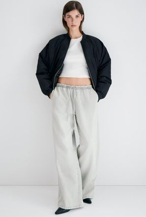 H&M Denim Pull-on Trousers in Light Gray at Nordstrom, Size Xx-Large