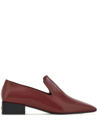 Ferragamo square toe loafers - women - Goat Skin/Lambskin/Calf Leather - 9C - Red