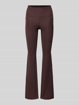 Puma Flared Leggings mit Logo in Dunkelbraun, Gr&ouml;&szlig;e XS