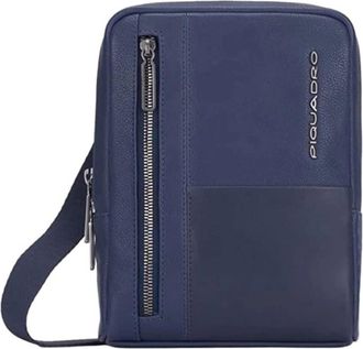 Piquadro Crossbodytas - Heren - Schoudertassen - Blauw - ONE Size - Leer - Tassen