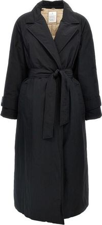 Brunello Cucinelli Womens Black Belted Long Jacket, Size 38