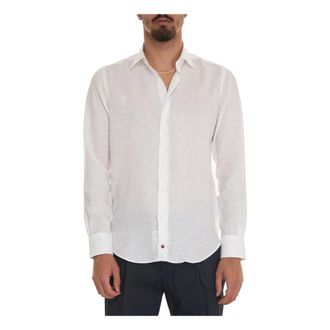 Carrel Italia Linnen Overhemd - Heren - Casual Overhemden - Wit - M - Linnen - Overhemden
