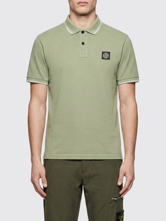 Stone Island Polo in cotone Piquet Stone Island con logo