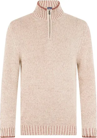Fedeli Truien & Vesten, Heren, Beige, L, Katoen, Trui met lange mouwen en ritssluiting