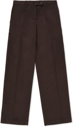 Fortela Juliana Wide Leg Wool Trousers in Brown at Nordstrom, Size 42 32 Eu