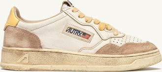 Autry SNEAKERS MEDALIST LOW SUPER VINTAGE IN PELLE E SUEDE BIANCO E PHARD