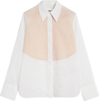 Jil Sander Camicia bicolore - Bianco
