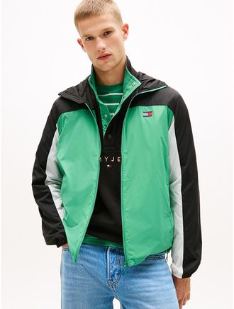 Tommy Hilfiger Mens Tommy Jeans Ripstop Hooded Jacket - Green - L