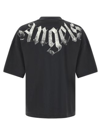 Palm Angels Mens Black Cotton T-Shirt