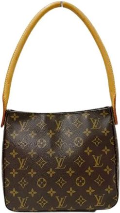 Louis Vuitton Pre-owned Vintage Monogram Shoulder Bag - Dames - Vintage Schoudertas - Bruin - ONE Size - Leer - Vintage