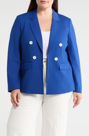 Jones New York Faux Double Breasted Jacket in Sapphire at Nordstrom, Size 1X