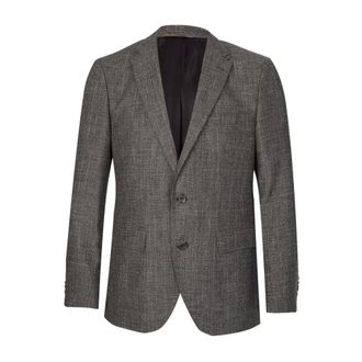 HUGO BOSS Blazers, male, Green, S, Modern Brown Jacket with Fine Pattern