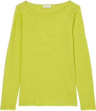 Marc O'Polo long-sleeve boat neck T-shirt - women - Cotton - L - Green