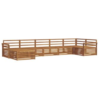 vidaXL Conjunto De Sof&aacute;s De Exterior 7 Uds. Natural Vidaxl