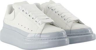 Alexander McQueen Womens Oversized White Leather Sneaker Calfskin