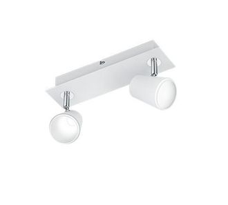 Trio Plaf&oacute;n Y Aplique 2 Focos Orientables Narcos Blanco Iluminaci&oacute;n