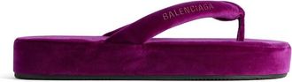 Balenciaga Velvet Platform Sandals