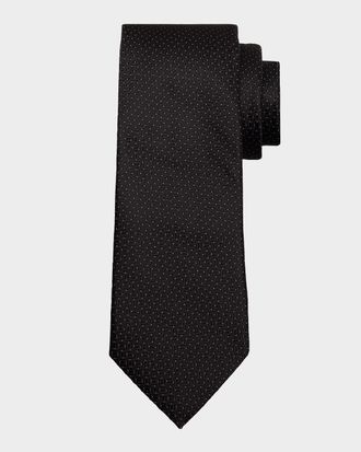 Ermenegildo Zegna Men & apos;s Micro-Pindot Silk Tie