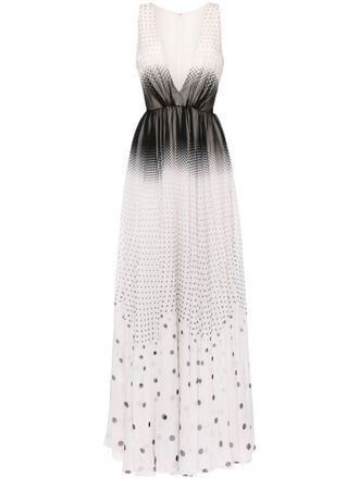 Saiid Kobeisy polka dot-print gradient-effect dress - Black