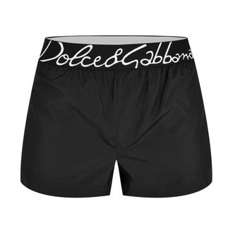 Dolce & Gabbana Script Logo Swim Shorts