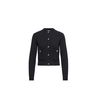 Moncler Moncler Cotton Padded Cardigan, Women, Blue, Size: Xs