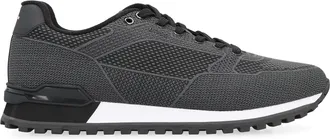 HUGO BOSS Mens Low-Top Parkour Sneakers Grey Polyester Trainers