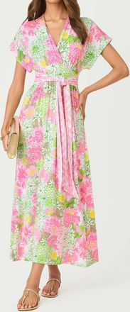 Lilly Pulitzer Womens Keeman Maxi Dress In Resort White Mum Patch