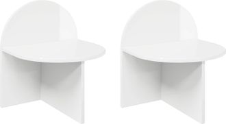 vidaXL Mesita De Noche 2 Uds. Brillante 40 X 35,5 X 45,5 Cm Vidaxl