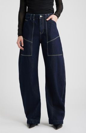 Boss Orange by Hugo Boss Cargo Balloon Jeans in Dark Blue at Nordstrom, Size 27 - 32