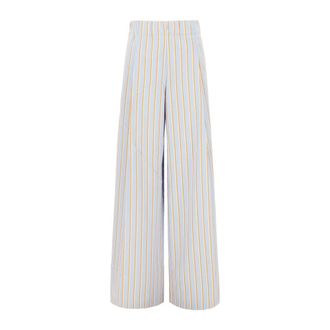 Dries Van Noten Wide Trousers - female - Dries Van Noten - Wide Trousers - Blue - M - Trousers