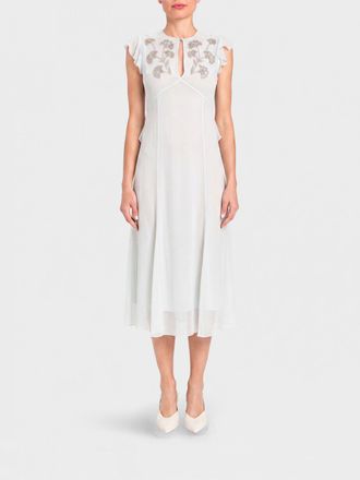 Twinset Abito midi in viscosa con strass