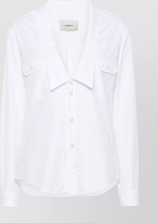 Coperni sleeves detail cotton poplin top
