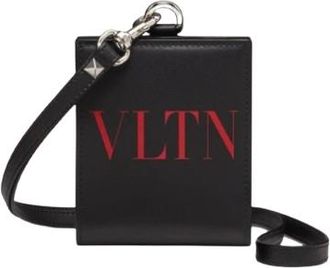 Valentino Garavani Valentino Black Foldable Wallet on Strap