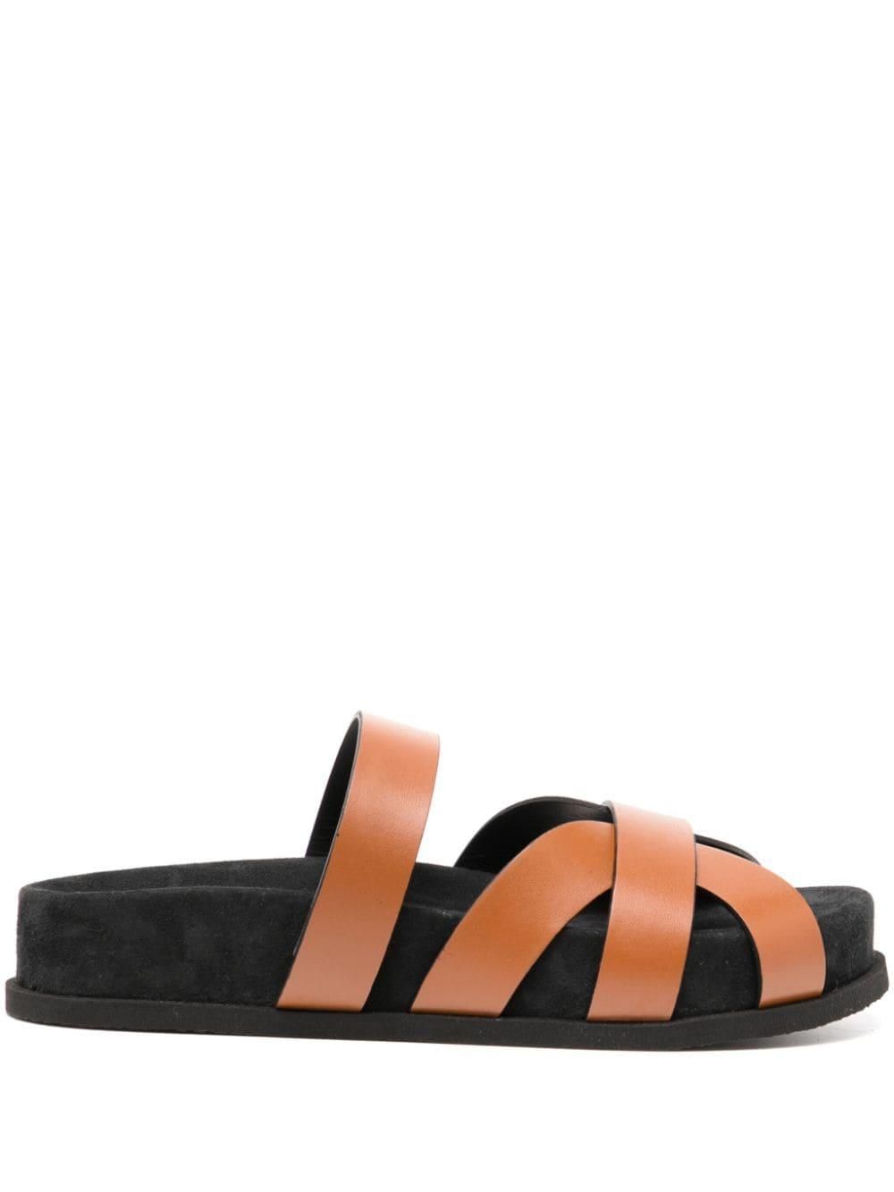 サンダル・ミュール NEOUS Two-Tone Fabric And Leather Octans Sandals Neous Fabric and leather octans sandals | The Fashion Square