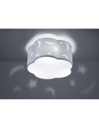 Trio L&aacute;mpara Infantil Trio Moony &Oslash; 40 Cm. Zona De Ni&ntilde;os. Estilo Moderno. Metal. Color Blanco