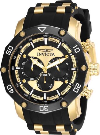 Invicta Pro Diver Chronograph Black and Yellow Gold Dial Mens Watch 28754