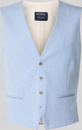 Mc Neal Slim Fit Weste mit Kleinstruktur in Hellblau, Gr&ouml;&szlig;e 54