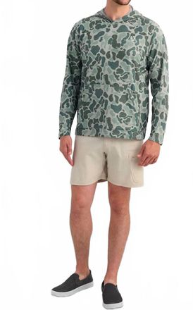 Huk Leeward Lightweight Fleece Hoodie In Volcanic Ash